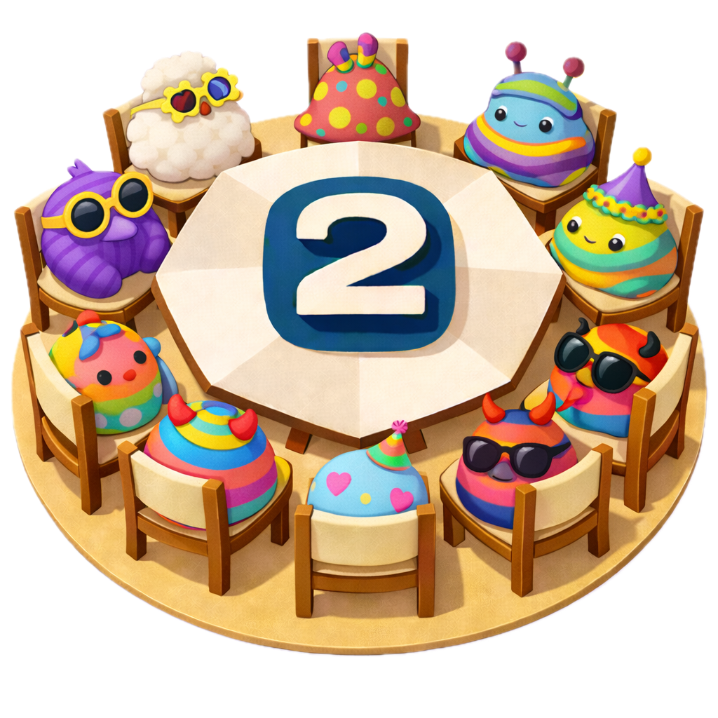 Patio2 app icon for social trivia and debate gaming